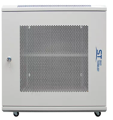 ST-NCP12U600 шкаф 12U серый с полкой, дверь с перфорацией (В600 Г530 Ш600)