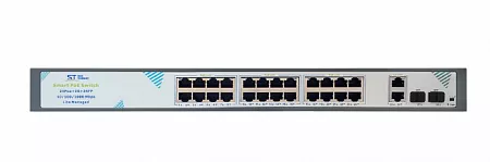 ST-S2417POE (24G/2G/2S/400W/A) PRO LM коммутатор на 24 порта +2 SFP (частично управляемый)