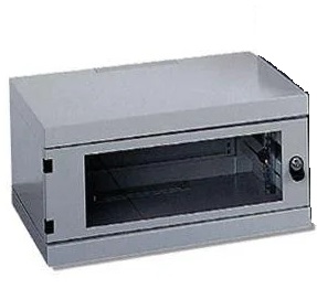 Шкаф 19" 9U, 600(Ш)х450(Г) телекоммуникационный настенный со стеклянной дверкой 