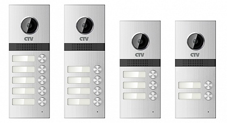 CTV-D5MULTI Вызывная панель для видеодомофона на 5  абонента, тонкий корпус из алюминиевого сплава