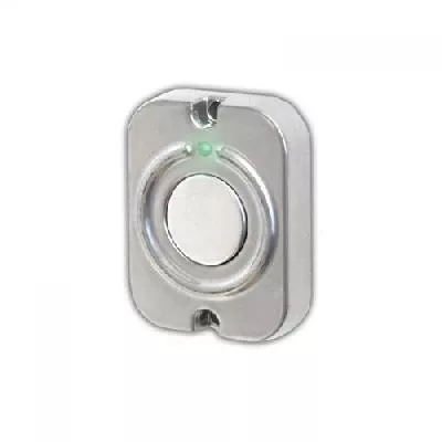 EXITka (никель) Кнопка выход накладная НО, 12 металл, подсветка 